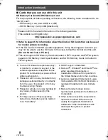 Preview for 8 page of Panasonic SDRS150 - SD MOVIE CAMERA Operating Instructions Manual