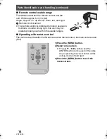 Preview for 14 page of Panasonic SDRS150 - SD MOVIE CAMERA Operating Instructions Manual