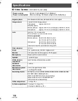 Preview for 112 page of Panasonic SDRS150 - SD MOVIE CAMERA Operating Instructions Manual