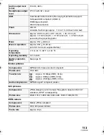 Preview for 113 page of Panasonic SDRS150 - SD MOVIE CAMERA Operating Instructions Manual