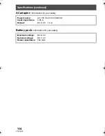 Preview for 114 page of Panasonic SDRS150 - SD MOVIE CAMERA Operating Instructions Manual