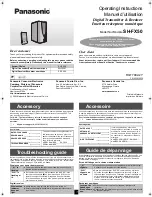 Предварительный просмотр 1 страницы Panasonic SE-FX50 Operating Instructions Manual