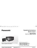 Preview for 1 page of Panasonic SE-FX70 Operating Instructions Manual