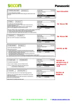 Предварительный просмотр 8 страницы Panasonic Secon H Series Installation And Setup