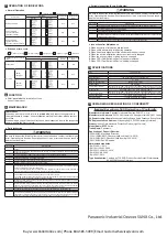 Preview for 4 page of Panasonic SF2C Series Quick Instruction Manual