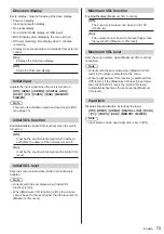 Preview for 73 page of Panasonic SF2H Series Operating Instructions Manual