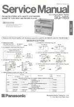 Preview for 1 page of Panasonic SG-165 Service Manual