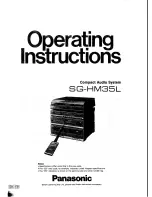 Panasonic SG-HM35L Operating Instructions Manual preview