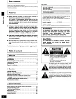 Preview for 2 page of Panasonic SH-AC300 Operating Instructions Manual