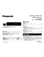 Panasonic SH-FX58 Operating Instructions Manual preview