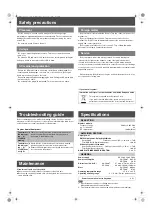 Предварительный просмотр 4 страницы Panasonic SH-FX60 - Wireless Audio Delivery System Operating Instructions