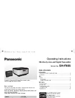 Panasonic SH-FX65 - Wireless Audio Delivery System Operating Instructions Manual preview