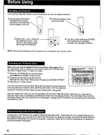 Предварительный просмотр 6 страницы Panasonic Showstopper PV-HS2000 Operating Instructions Manual