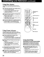 Предварительный просмотр 24 страницы Panasonic Showstopper PV-HS2000 Operating Instructions Manual