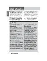 Preview for 2 page of Panasonic SiriusXM CQ-RXBT490U Operating Instructions Manual