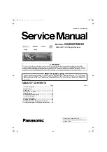 Panasonic SiriusXM CQ-RXBT490U Service Manual предпросмотр