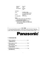 Предварительный просмотр 3 страницы Panasonic SJ-MJ88 Service Manual