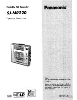 Panasonic SJ-MR220 Operating Instructions Manual предпросмотр