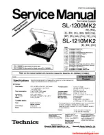Preview for 1 page of Panasonic SL-1200MK2 Service Manual