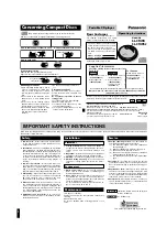 Предварительный просмотр 1 страницы Panasonic SL-CT490 Operating Instructions Manual