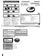 Preview for 1 page of Panasonic SL-CT780 Operating Instructions Manual