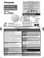 Предварительный просмотр 1 страницы Panasonic SL-CT830 Operating Instructions