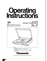 Panasonic SL-J7 Operating Instructions Manual preview