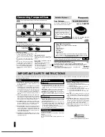 Preview for 1 page of Panasonic SL-MP30 Operating Instructions Manual