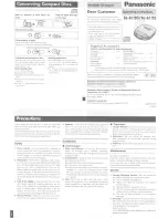 Preview for 1 page of Panasonic SL-S120 Operating Instructions Manual