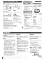 Предварительный просмотр 1 страницы Panasonic SL-S230 Operating Instructions Manual