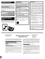 Preview for 7 page of Panasonic SL-S355 Operating Instructions Manual