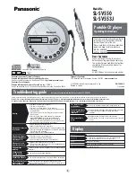 Panasonic SL-SV550 Operating Instructions Manual preview