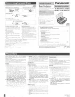 Preview for 1 page of Panasonic Sl-SW205 Operating Instructions Manual