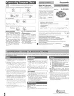 Panasonic SL-SW660V Operating Instructions Manual preview