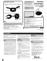 Panasonic SL-SW860 Operating Instructions Manual preview