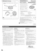 Предварительный просмотр 1 страницы Panasonic SL-SW899V Operating Instructions Manual