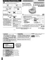 Preview for 1 page of Panasonic SL-SX221C Operating Instructions Manual