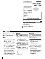 Panasonic SL-SX285 Operating Instructions Manual предпросмотр