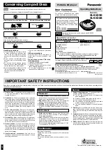 Panasonic SL-SX390 Operating Instructions Manual preview