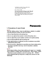 Preview for 3 page of Panasonic SL-SX430EB Service Manual