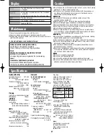 Preview for 2 page of Panasonic SL-SX450 Operating Instructions Manual