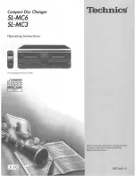 Предварительный просмотр 1 страницы Panasonic SLMC3 - COMPACT DISC CHANGER Operating Instructions Manual