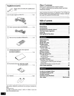 Preview for 2 page of Panasonic SLMC6 - COMPACT DISC CHANGER Operating Manual