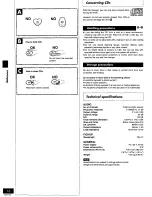 Предварительный просмотр 16 страницы Panasonic SLPD10 - COMPACT DISC CHANGER Operating Manual