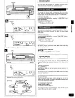 Предварительный просмотр 9 страницы Panasonic SLPD5 - COMPACT DISC PLAYER Operating Manual