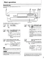 Предварительный просмотр 7 страницы Panasonic SLPD688 - COMPACT DISC CHANGER Operating Manual