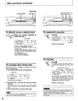 Предварительный просмотр 8 страницы Panasonic SLPD688 - COMPACT DISC CHANGER Operating Manual