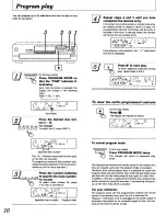 Предварительный просмотр 10 страницы Panasonic SLPD688 - COMPACT DISC CHANGER Operating Manual