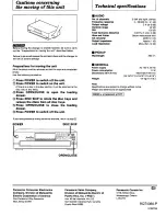 Предварительный просмотр 16 страницы Panasonic SLPD688 - COMPACT DISC CHANGER Operating Manual