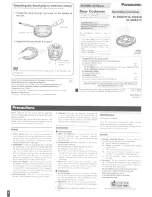 Panasonic SLSW850 - PORT. CD PLAYER Operating Instructions Manual preview